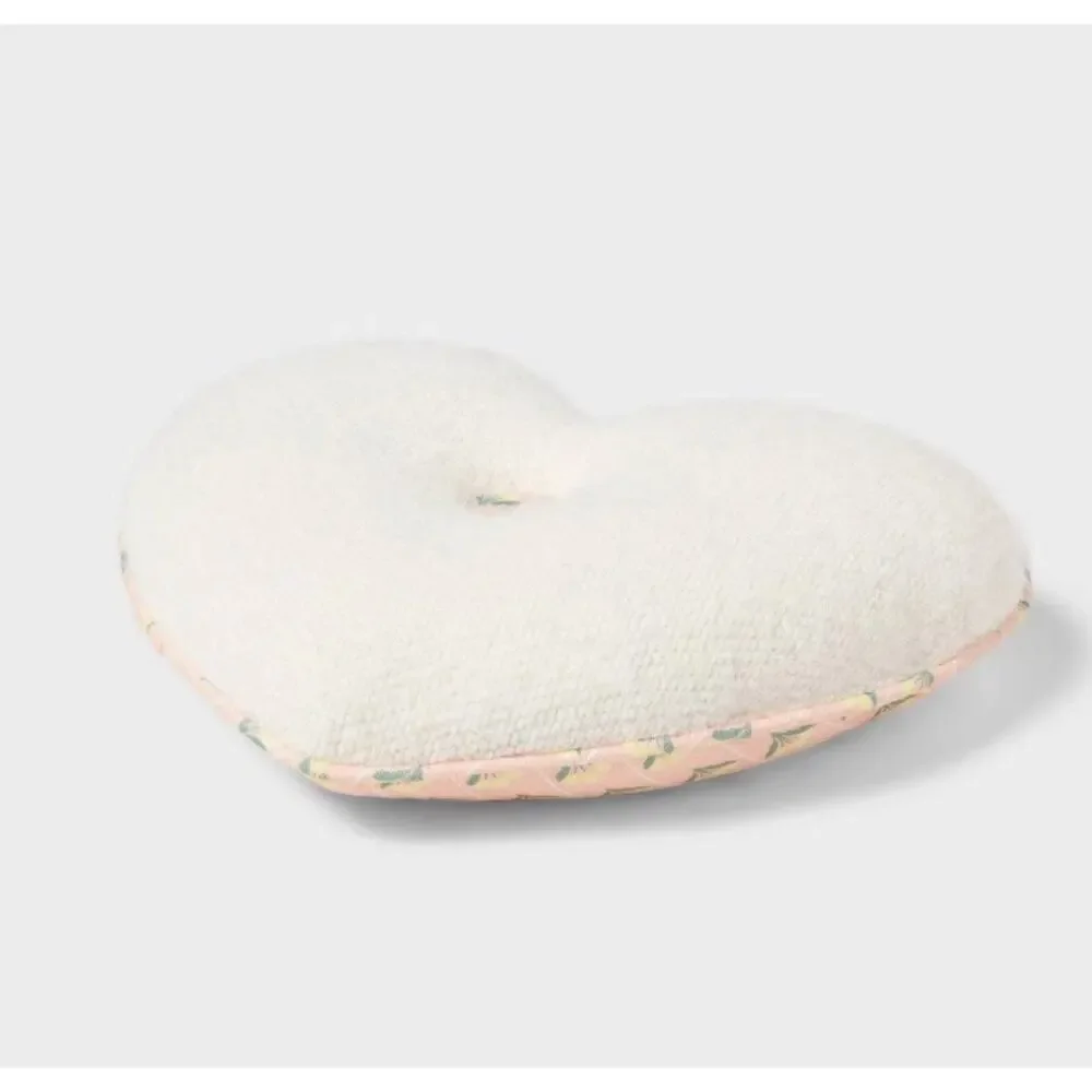 PillowFort - Heart Reversible Mini Decorative Pillow White - New